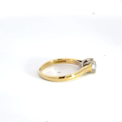18CT Yellow Gold Solitaire Diamond Ring Aces Jewellers 