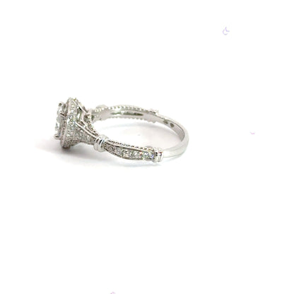 18CT White Gold Halo Diamond Ring Aces Jewellers 