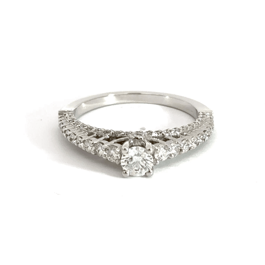 14CT White Gold Diamond Ring Aces Jewellers 