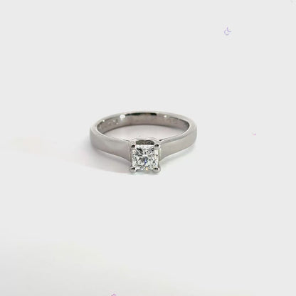 Platinum Diamond Solitaire Diamond Ring 0.50CT