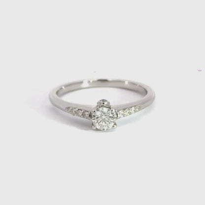 18CT White Gold Diamond Solitaire