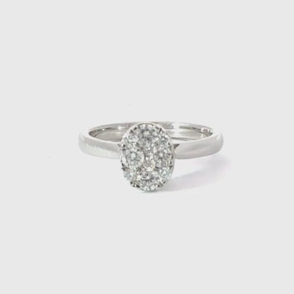 9CT White Gold Diamond Ring