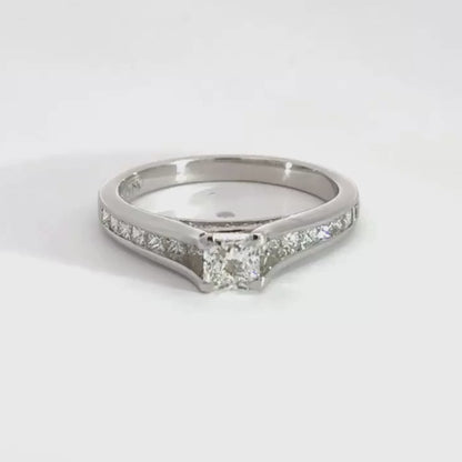 18CT White Gold Princess Cut Diamond Ring