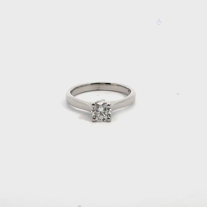 18CT White Gold Solitaire Diamond Ring