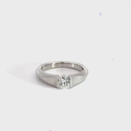 18CT White Gold Diamond Solitaire Ring