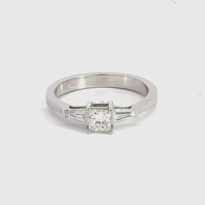 18CT White Gold Trilogy Diamond Ring