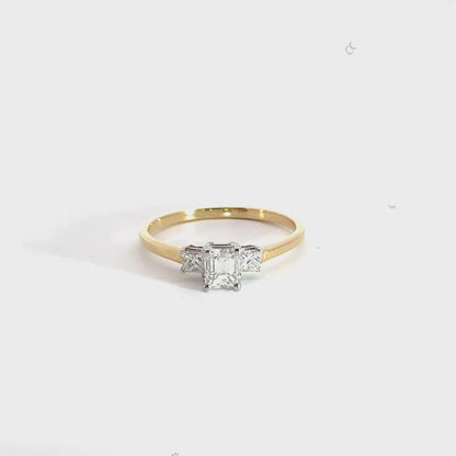 18CT Gold Trilogy Diamond Ring