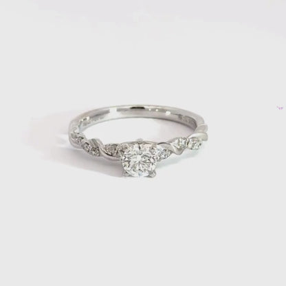 18CT White Gold Solitaire Diamond Ring