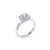 18CT WHITE GOLD HALO STYLE DIAMOND RING Aces Jewellers 