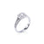 18CT WHITE GOLD HALO STYLE DIAMOND ENGAGEMENT RING WITH SPLIT SHOULDERS Aces Jewellers 