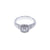 18CT WHITE GOLD HALO STYLE DIAMOND ENGAGEMENT RING WITH SPLIT SHOULDERS Aces Jewellers 