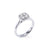 18ct white gold halo style engagement ring. Aces Jewellers 