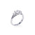 Platinum trilogy princess cut diamond engagement ring Aces Jewellers 
