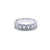 18CT WHITE GOLD DIAMOND ETERNITY RING CENTRE ROW ALTERNATE ROUND BRILLIANT AND BAGUETTE CUT DIAMONDS. EDGES FINISHED WITH ROWS OF ROUND BRILLIANT CUT DIAMONDS wedding ring, eternity ring Aces Jewellers 