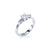 18ct White Gold Trio Style Diamond Engagement Ring Aces Jewellers 